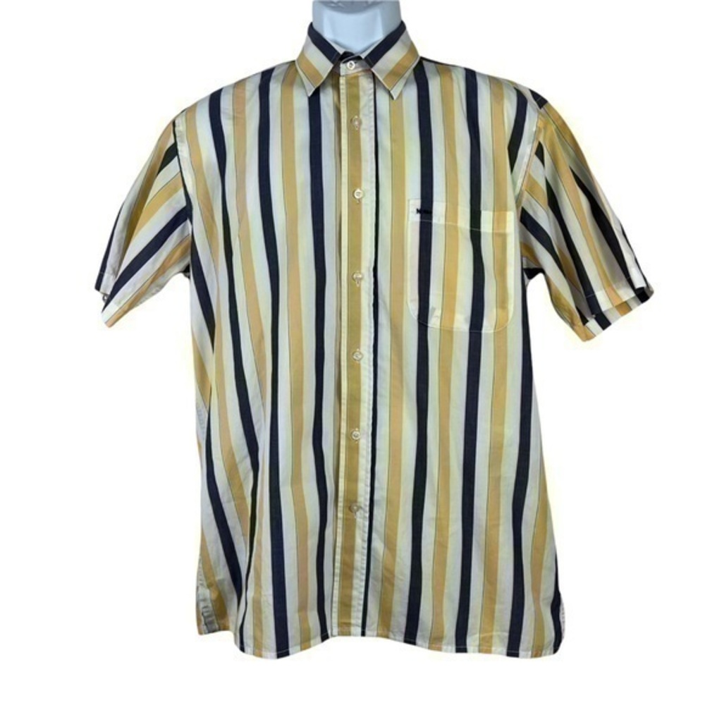 NoNo Maidonado Men Striped Shirt Yellow Sz M